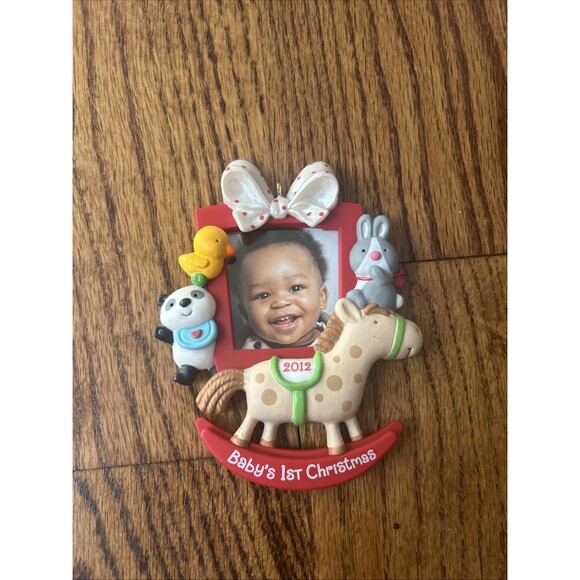 Hallmark Baby's First Christmas 2012 Christmas Tree Picture Keepsake Ornament - Picture 4 of 5